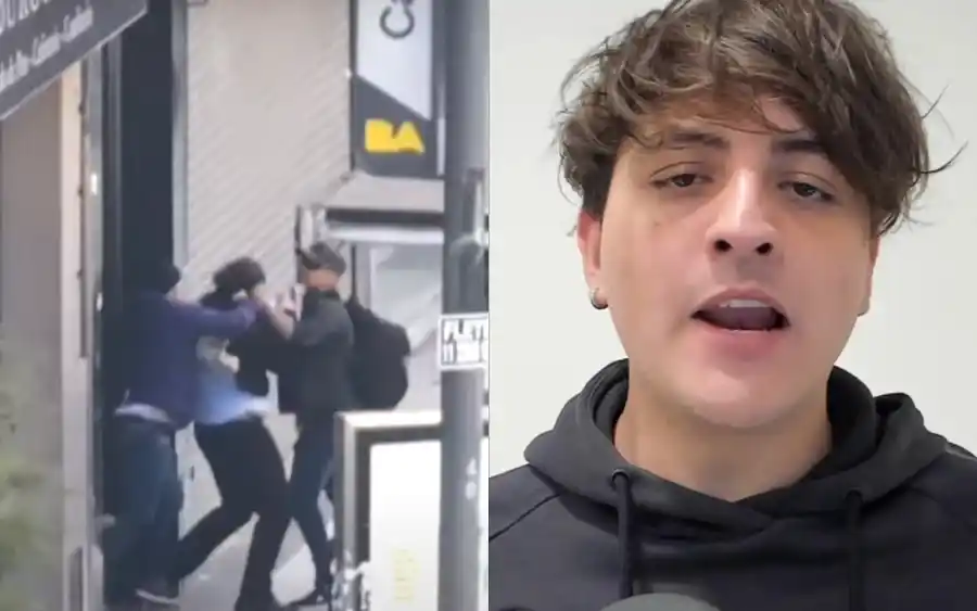 Fran Fijap, agredido en medio de la marcha contra el veto