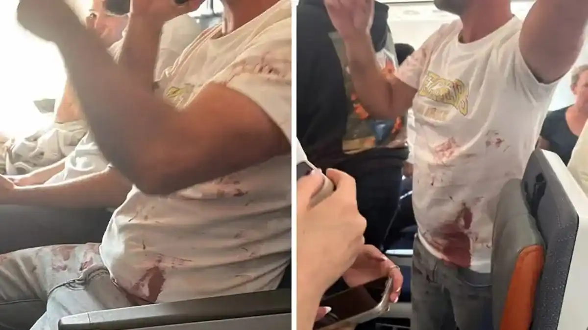 Una escena de sangre y caos dentro del vuelo de Flydubai