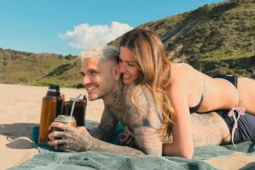 Mauro Icardi y La China Suárez se mostraron a puro sol y relax en una playa de Turquía