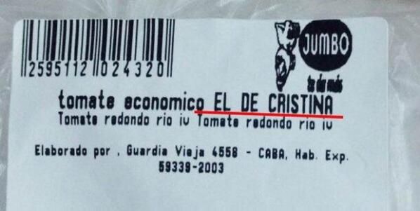  En Jumbo venden el tomate "de Cristina" y ya es furor en Twitter