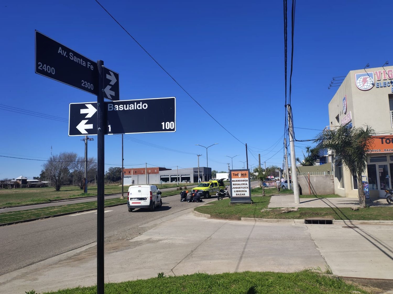 Cruce de calles que fue escenario de la rodada. Foto: BVVT