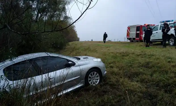 Dos ancianos despistaron su auto en la Autovía 12