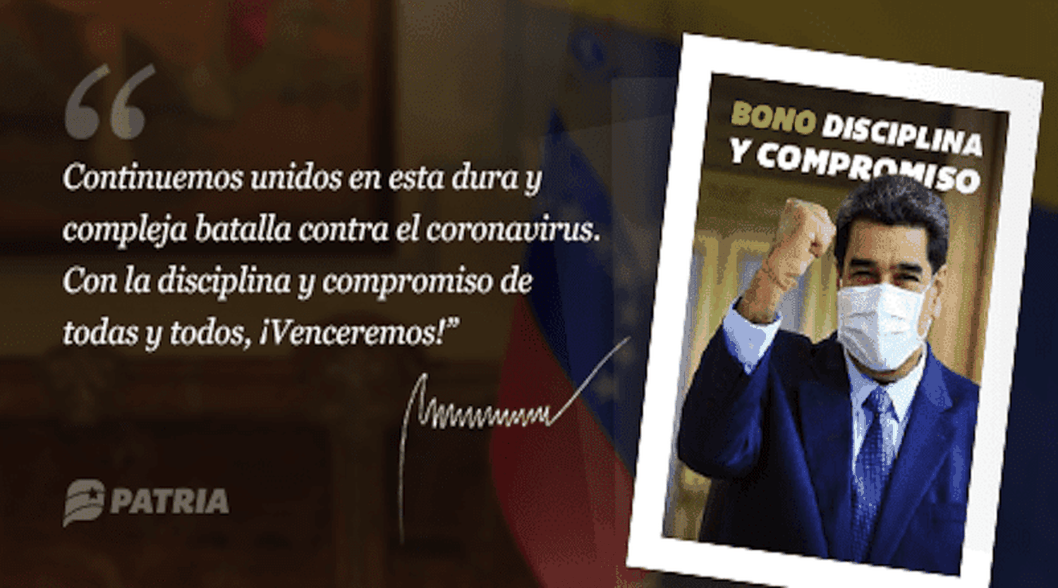 OTRO MÁS: régimen deposita bono «disciplina y compromiso»