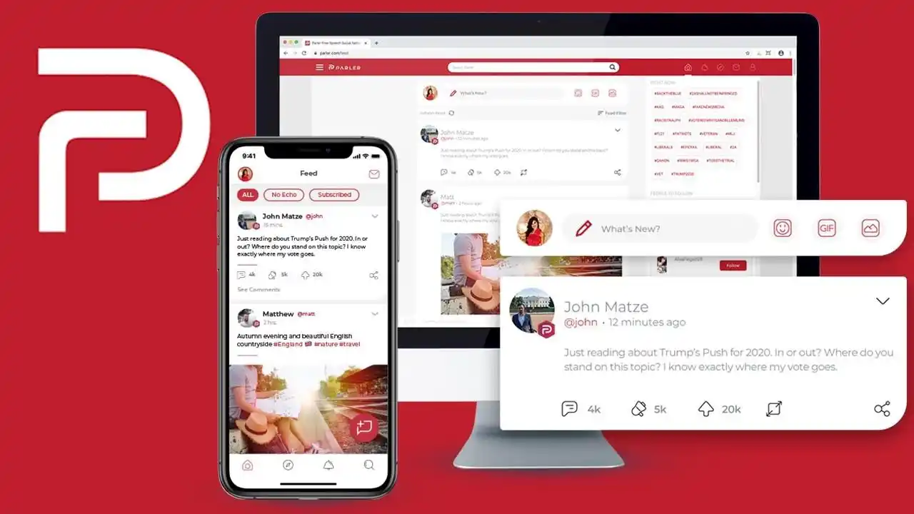 Parler, una nueva red social para conservadores descontentos con Twitter y Facebook