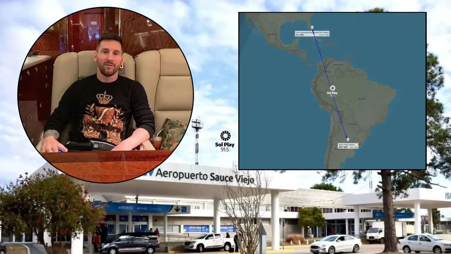 Fuerte operativo y hermetismo por la llegada de Messi: aterriza en Sauce Viejo y viaja a Funes con su familia