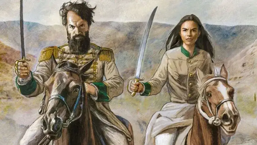 Ilustración de los hermanos Guemes.