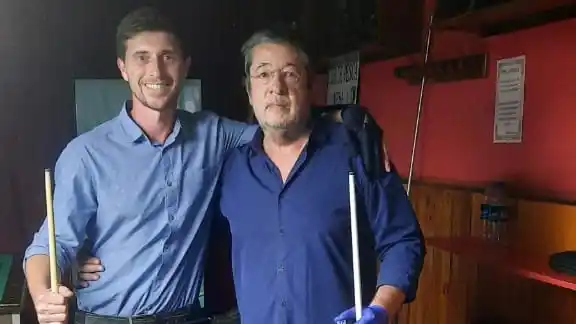 Finalistas. Ottaviano junto al campeón Dindart