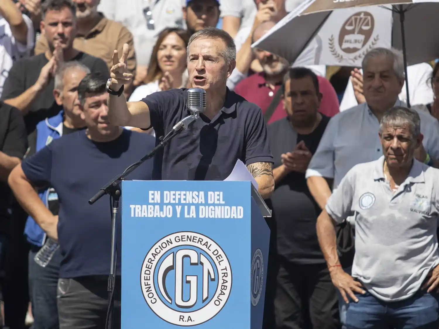 Jorge Sola planteó que la marcha de ayer fue el inicio de un plan de lucha.