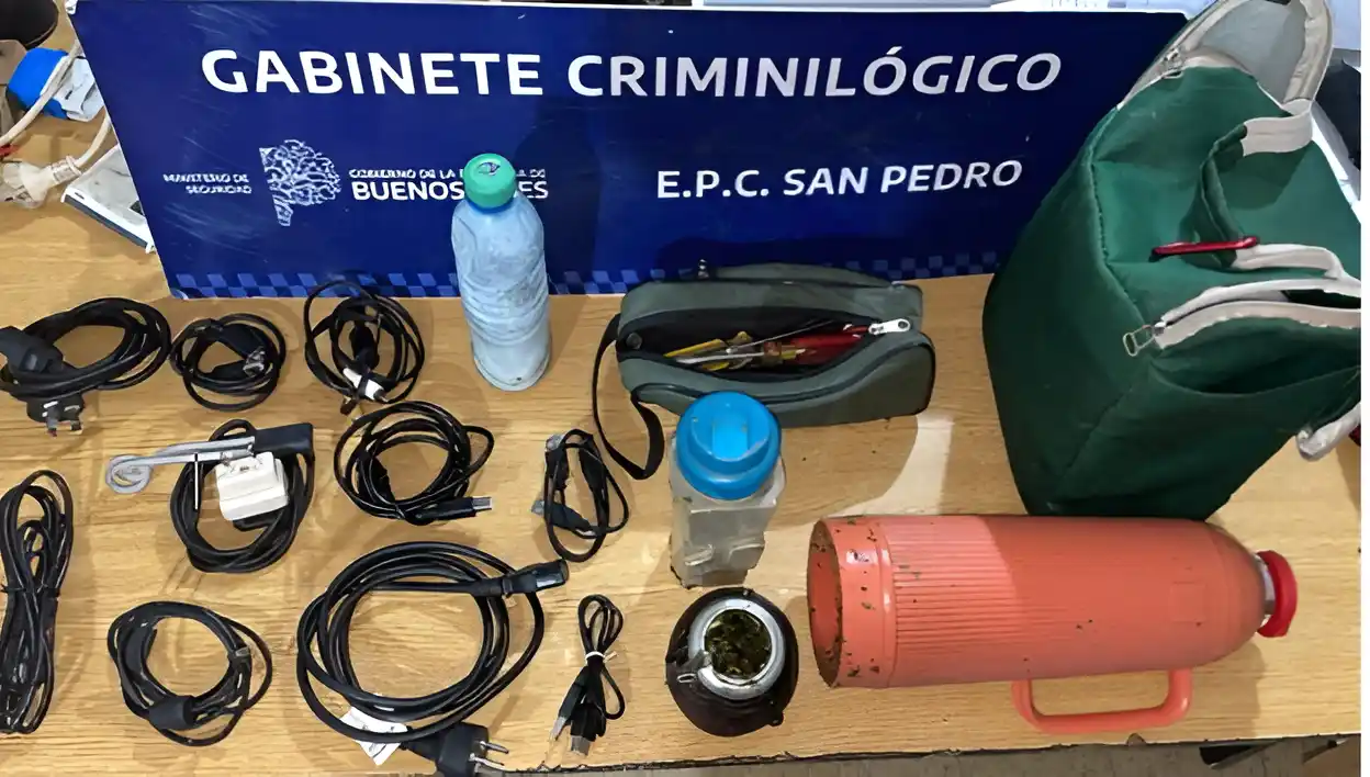 Los elementos recuperados en el allanamiento.