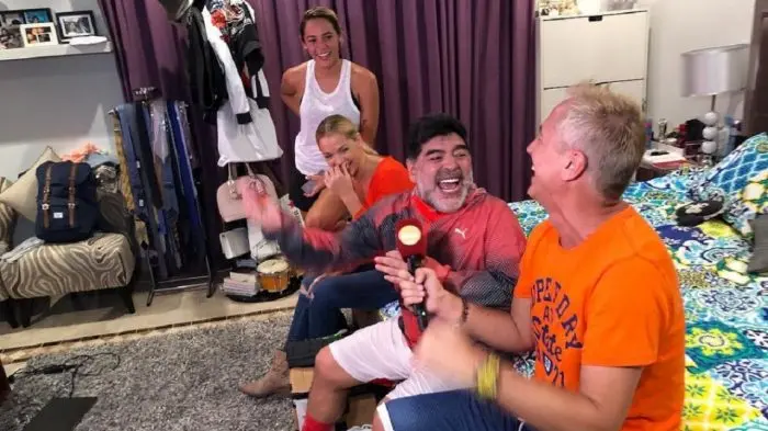 Marley, Mirko y Zampini visitaron a Maradona