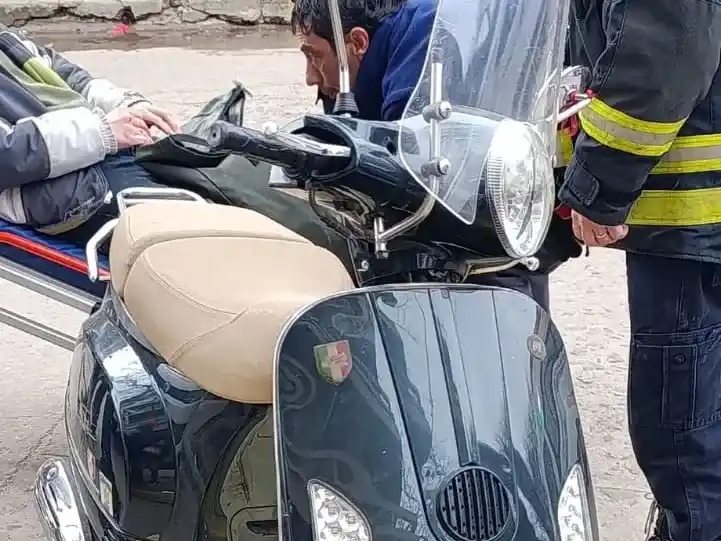 La moto, protagonista del siniestro.