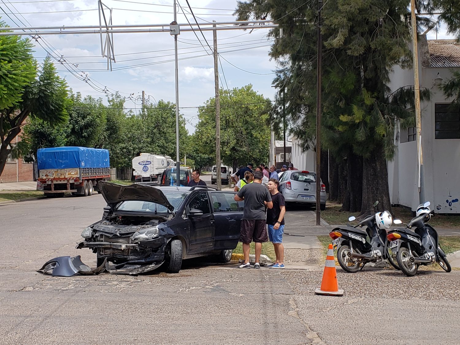 Fuerte choque en zona céntrica