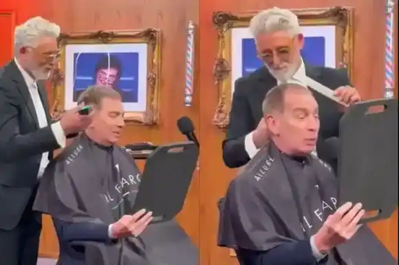 Diego Santilli se rapó en vivo tras su triunfo electoral: “Lo hago para cumplir mi palabra”