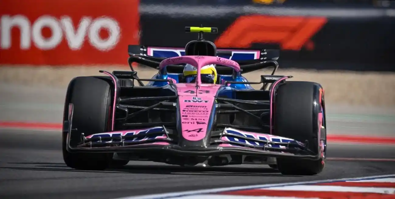 Colapinto, durante la clasificación en Austin. Largará 17° en la sprint del sábado. Foto: Reuters