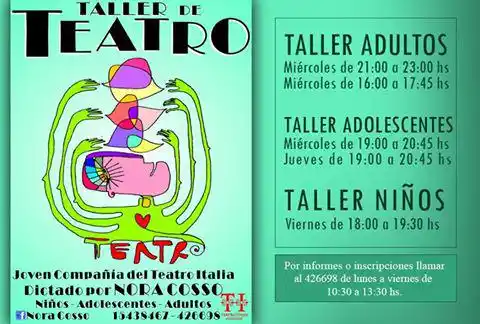Talleres de teatro de "Jóven Compañía del Teatro Italia"