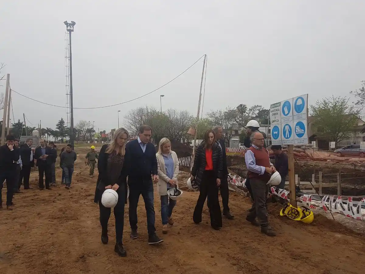 La Plata: María Eugenia Vidal recorrió la obra hidráulica de Avenida 31