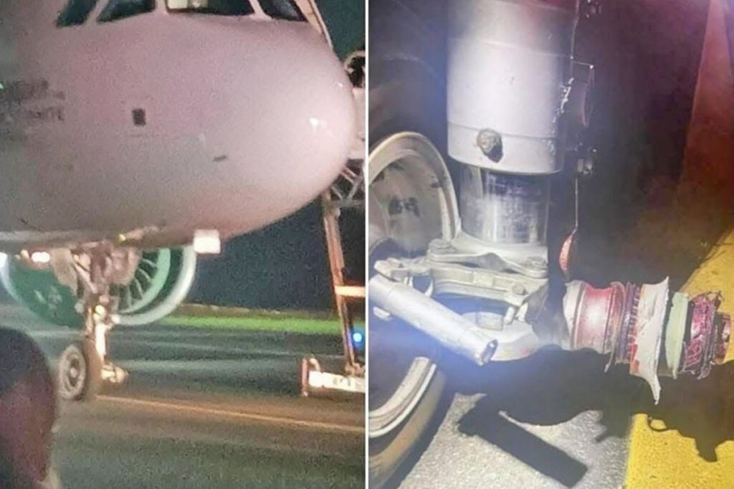 Un Airbus A320neo de Frontier Airlines perdió una rueda y un motor en San Juan luego de tres intentos de aterrizaje
