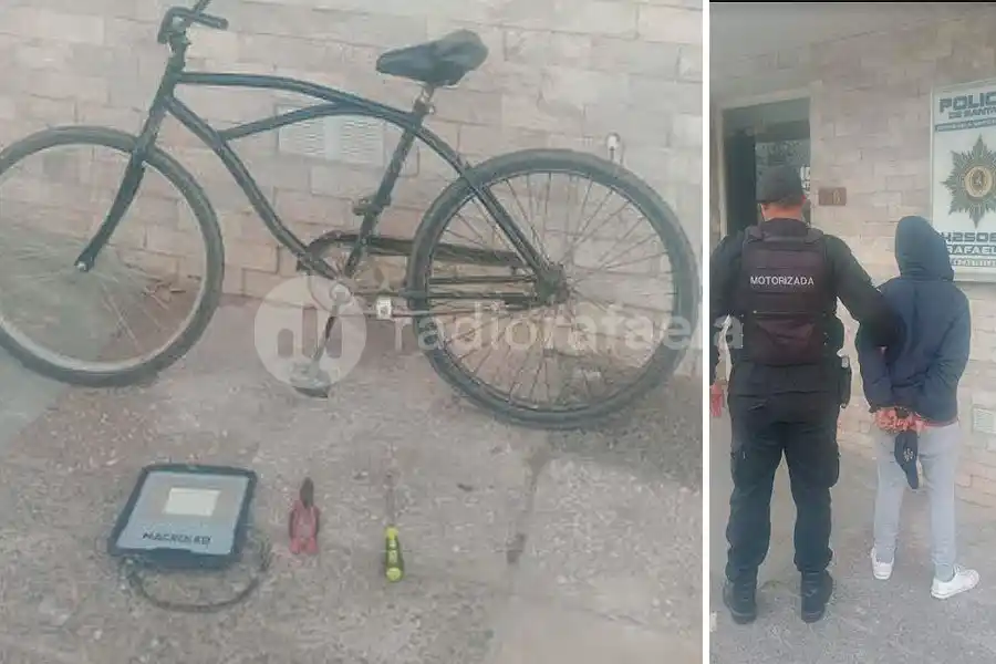 Con las manos en ¿el reflector?: estaba robando y “le cayó” la Policía