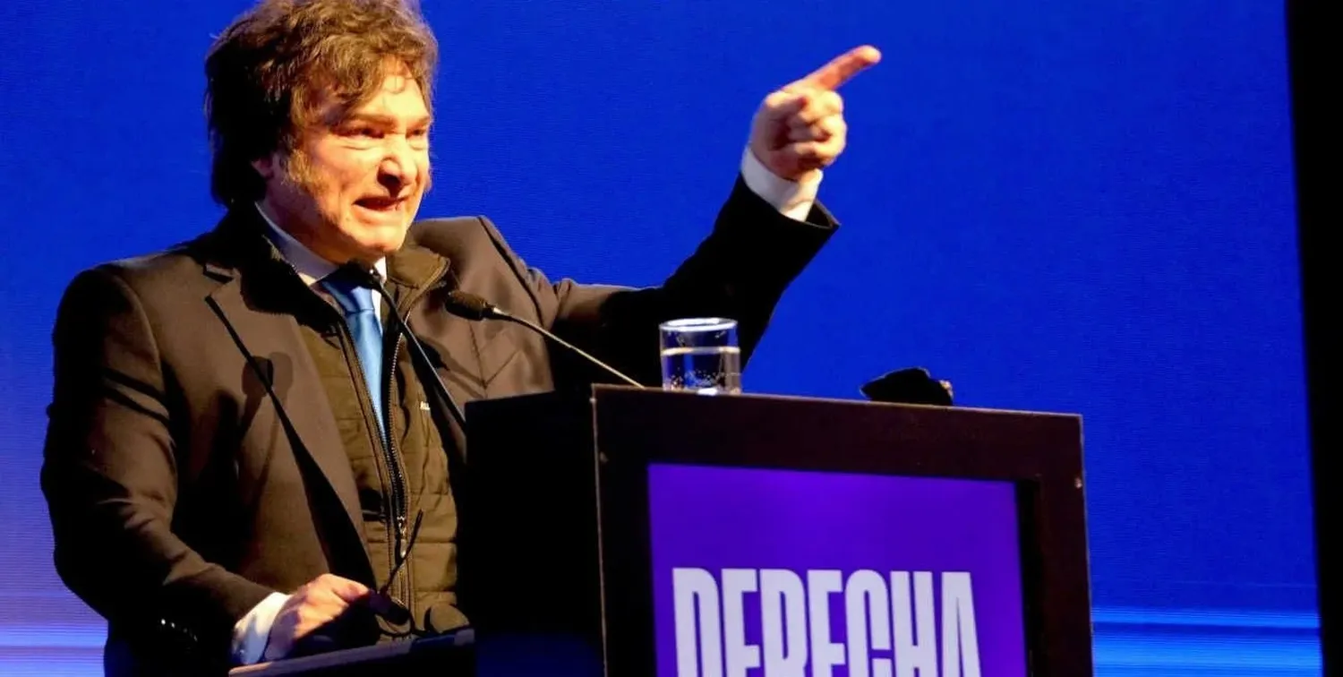 Javier Milei este martes en Córdoba.
