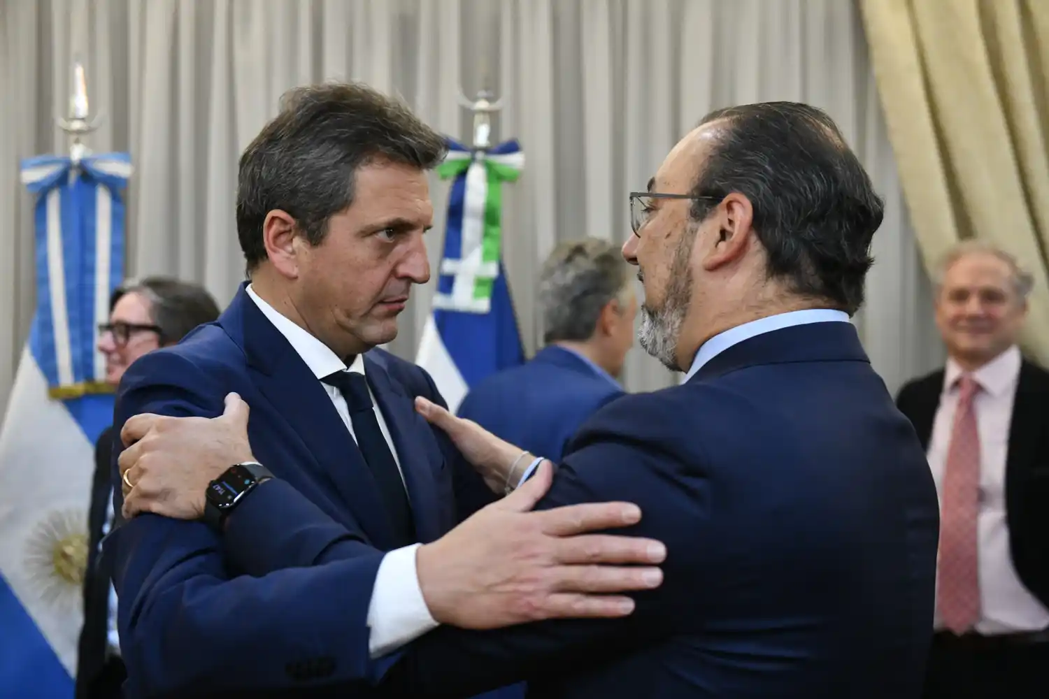 Sergio Massa y Sergio Díaz-Granados, durante el acto realizado ayer.