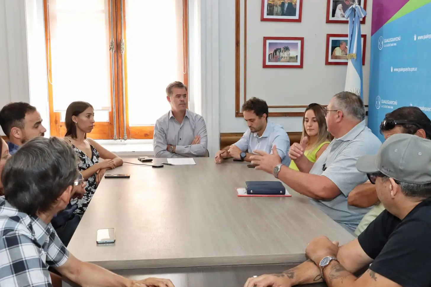 El intendente Piaggio abrió este viernes la primera mesa paritaria con representantes del Sitramg