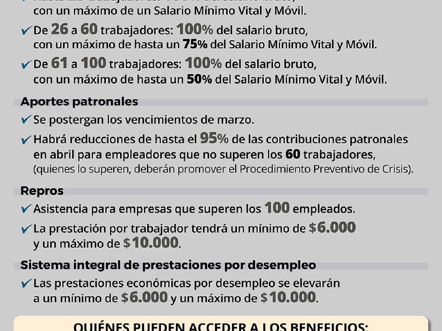 Comenzó la inscripción al programa para el pago de salarios