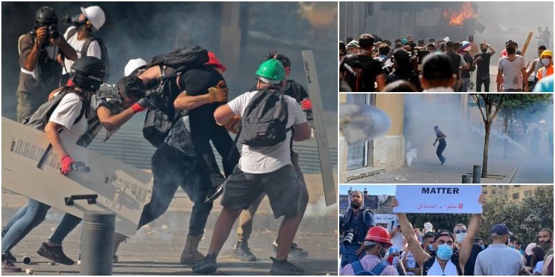 Libaneses culpan al Gobierno por explosión en Beirut y salen a las calles