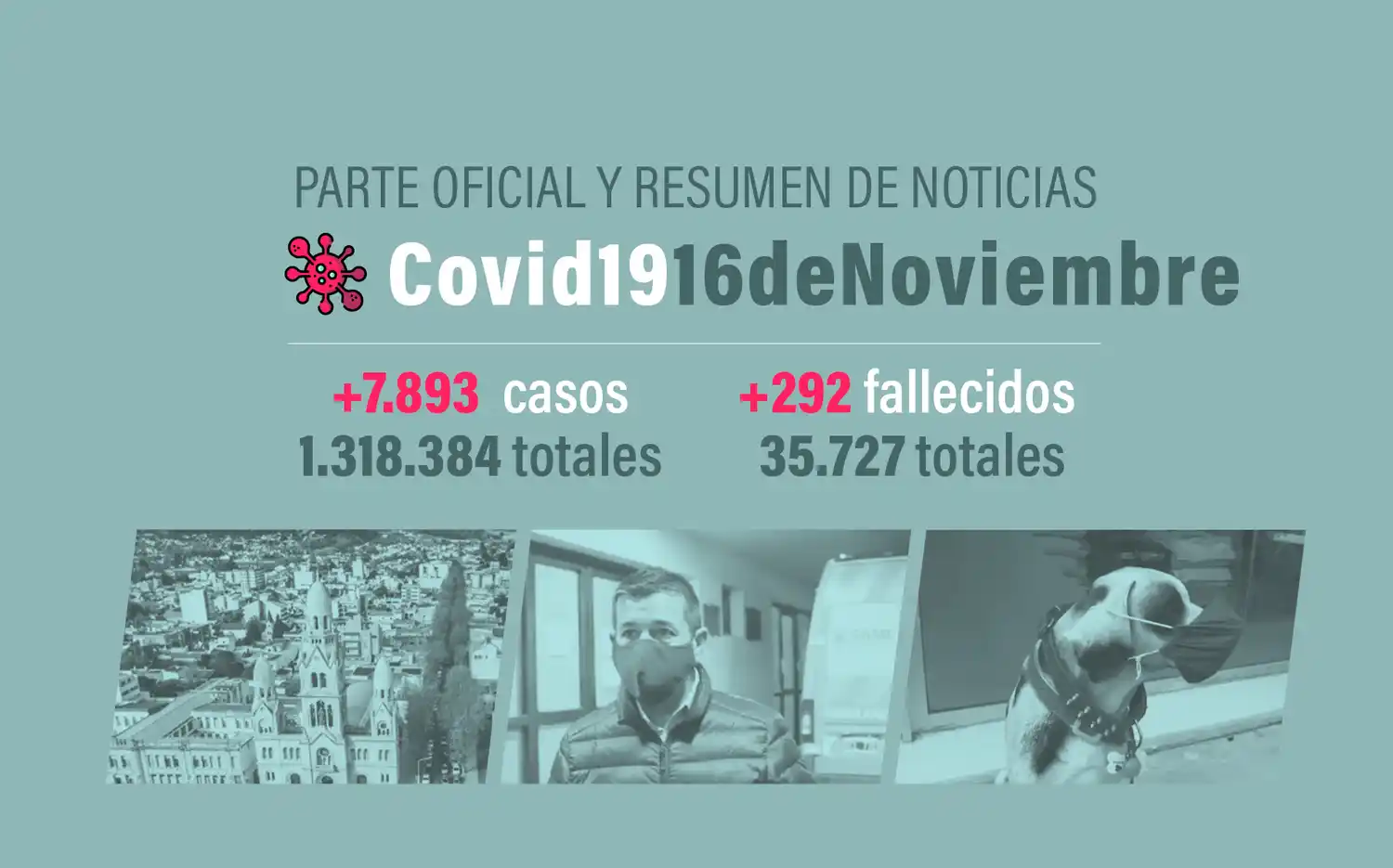 #Coronavirus 16 de noviembre: 7.893 nuevos casos y 292 muertes informadas en las últimas 24 horas