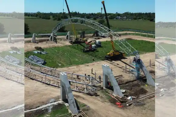 La obra del velódromo techado de Rafaela alcanza un 30 % de avance