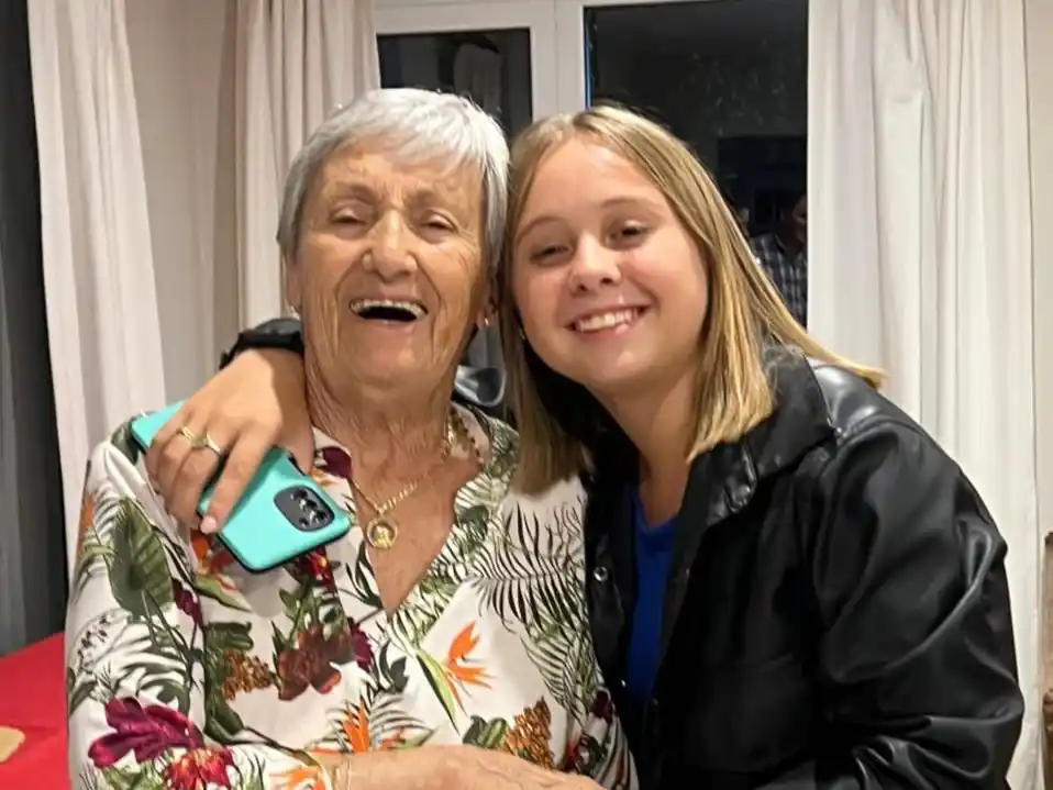 Rosario y su abuela Lola.