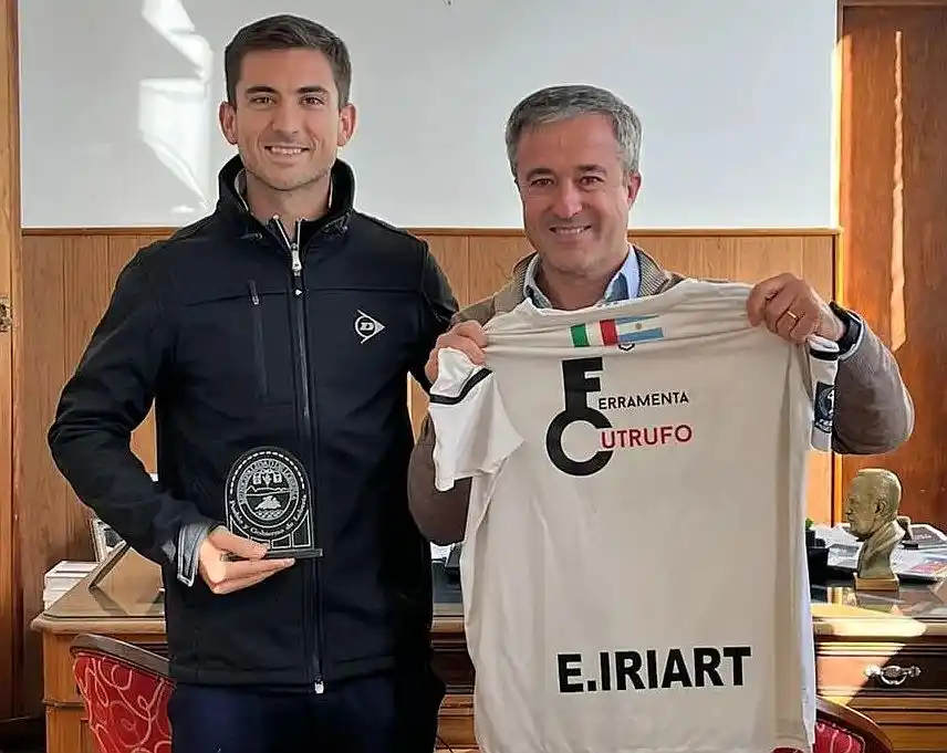 El intendente Barrena y Emiliano Iriart