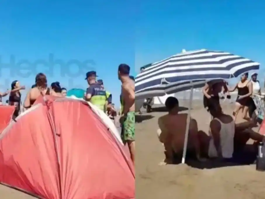 Dos familias se pelearon en la playa de Santa Teresita por el volumen de la música.