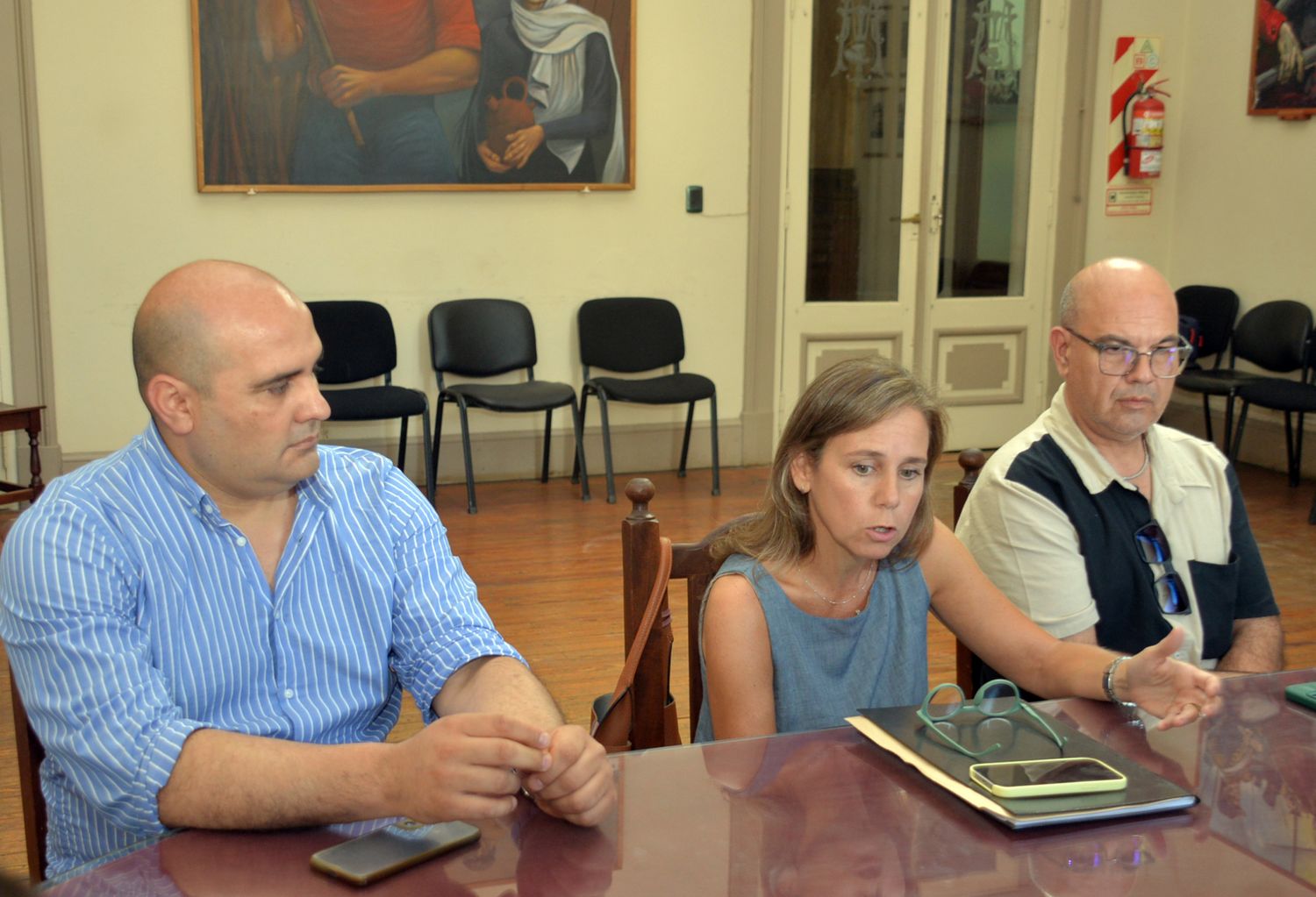 Los doctores Pablo Vera, Ana Inés Roncoroni y Germán Poiman.