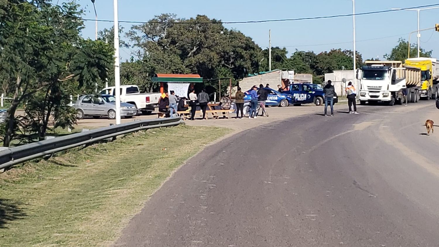 Manifestantes cortaron el ingreso al Puerto de Reconquista