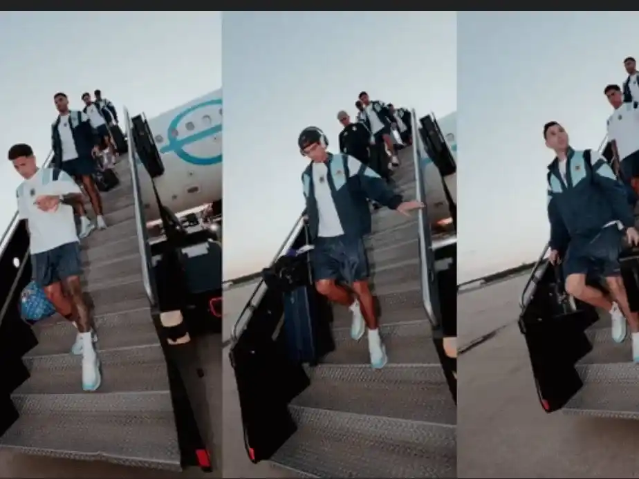La Scaloneta ya esta instalada en Kansas para afrontar el duelo por cuartos ante Suiza. Foto:AFA