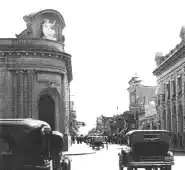 El Banco Nación, en la esquina de Pinto y Rodríguez.