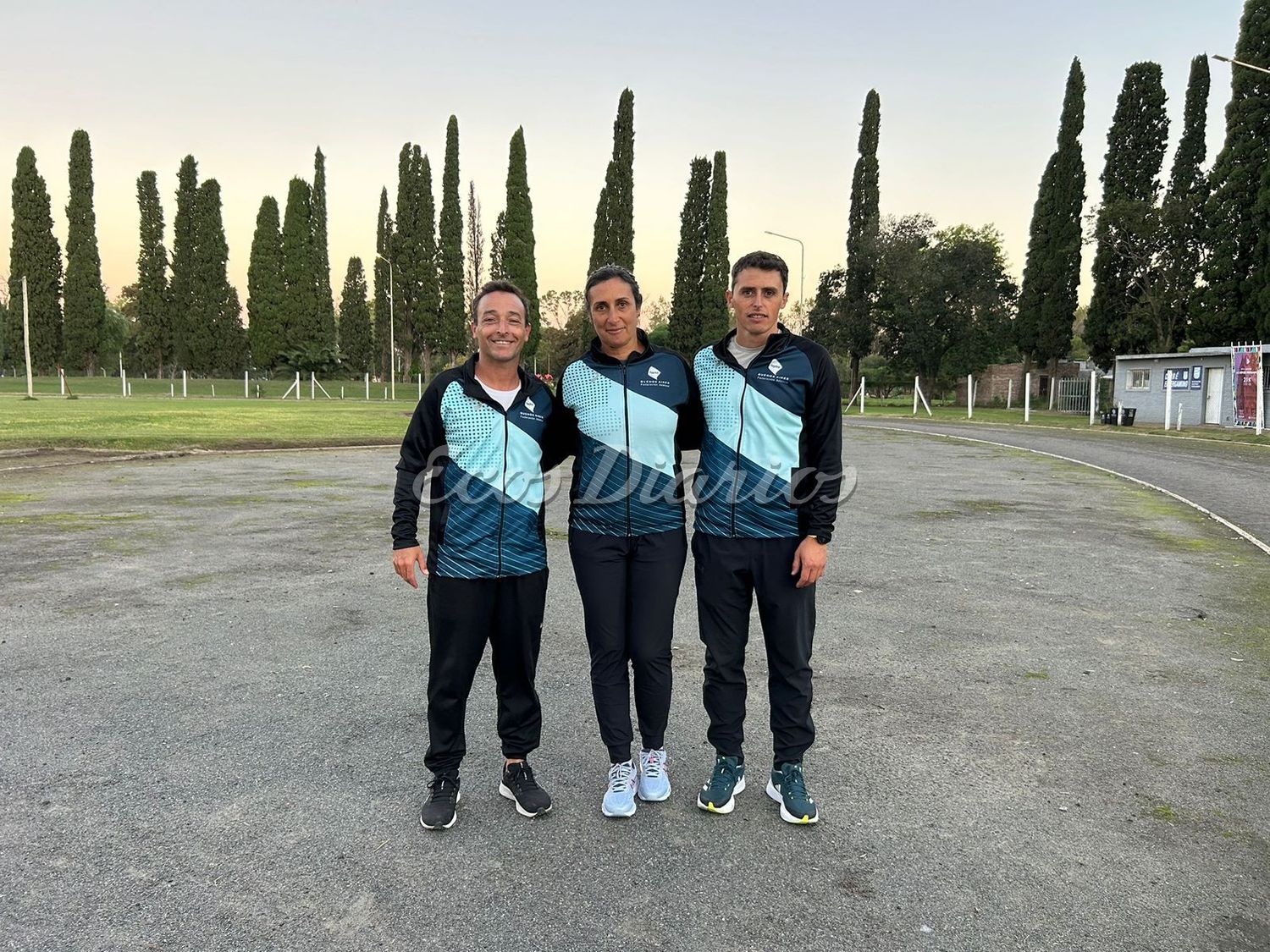 Durante el campus. Mauro Cabrera, Andrea Bordalejo y Federico Acha