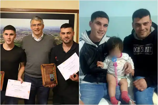 San Andrés de Giles: Reconocen a los "ángeles" de Bianca, dos jóvenes que salvaron a una beba