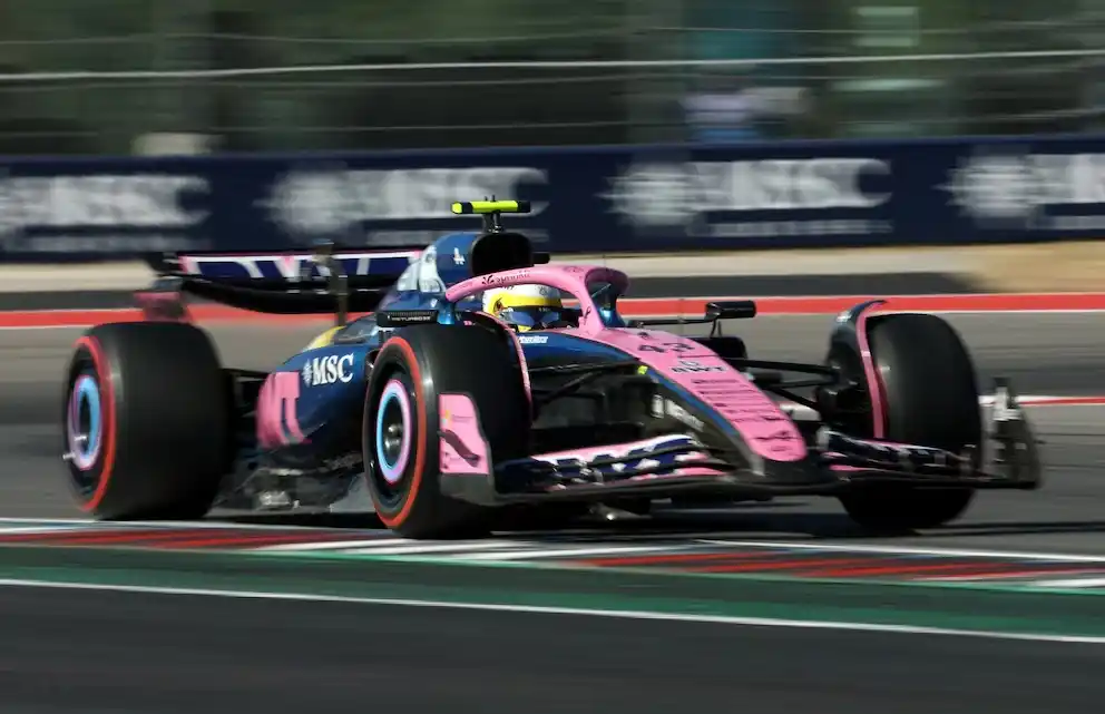 Colapinto tuvo graves dificultades para controlar su Alpine