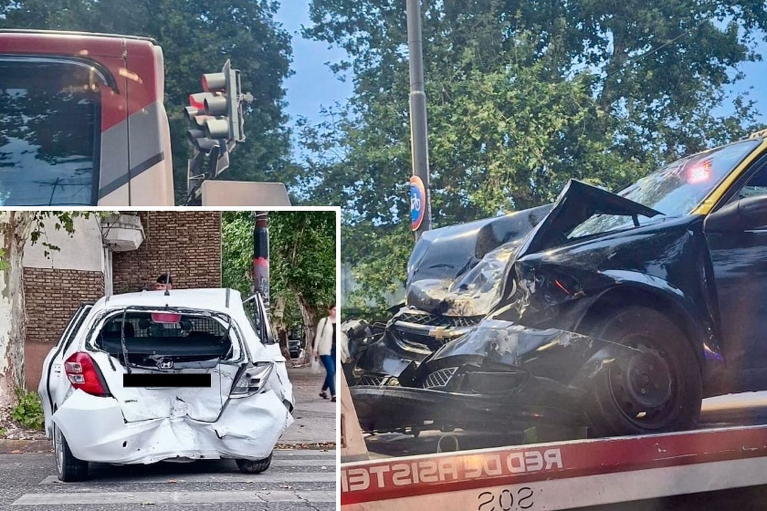 Taxista intentó evitar un robo y chocó contra un auto en barrio Echesortu