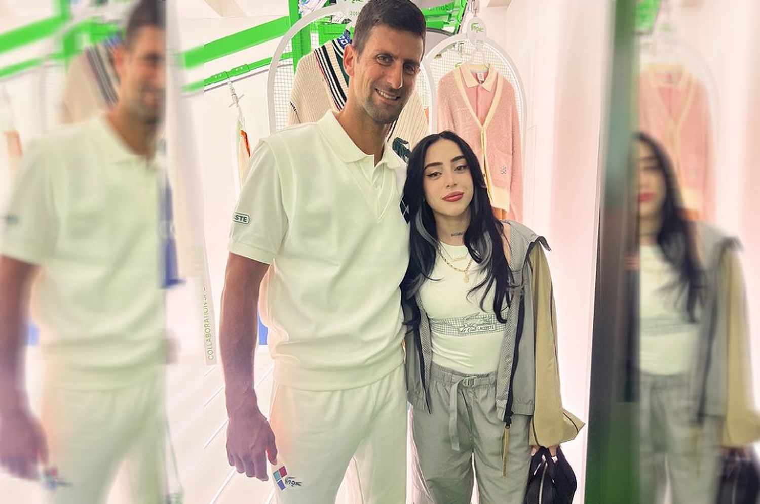 La santafesina Nicki Nicole y Novak Djokovic, juntos en París