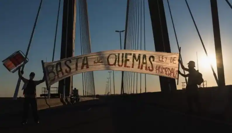 Fin de semana de corte y acampes para reclamar por la Ley de Humedales