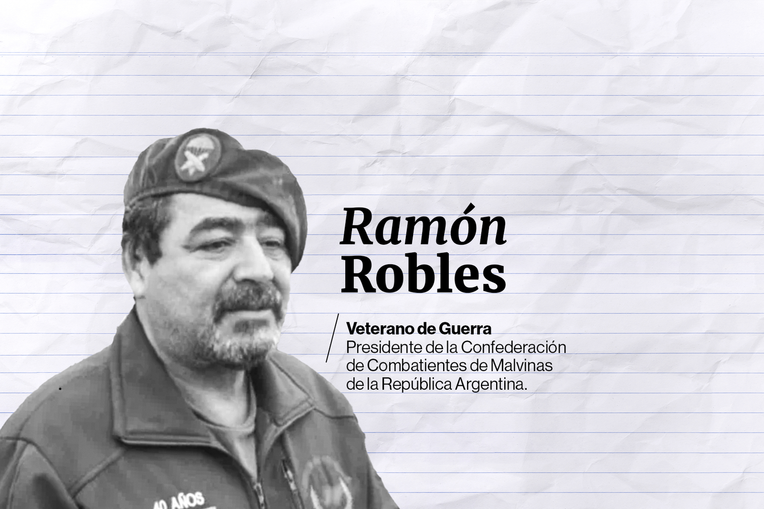 Ramón Robles, veterano: "Si no salíamos a la calle después de la guerra, Malvinas serían dos renglones de historia"
