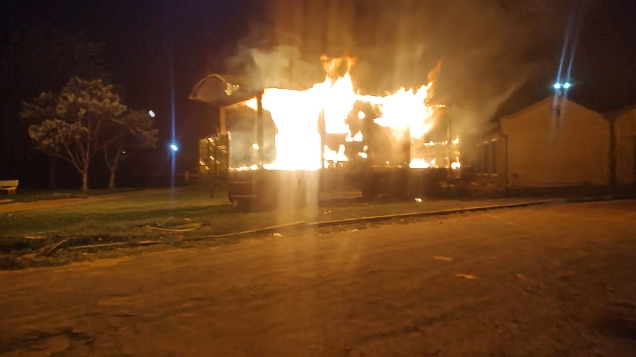 Incendio vagón ferrocarril