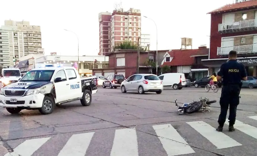 Motociclista herido en un accidente