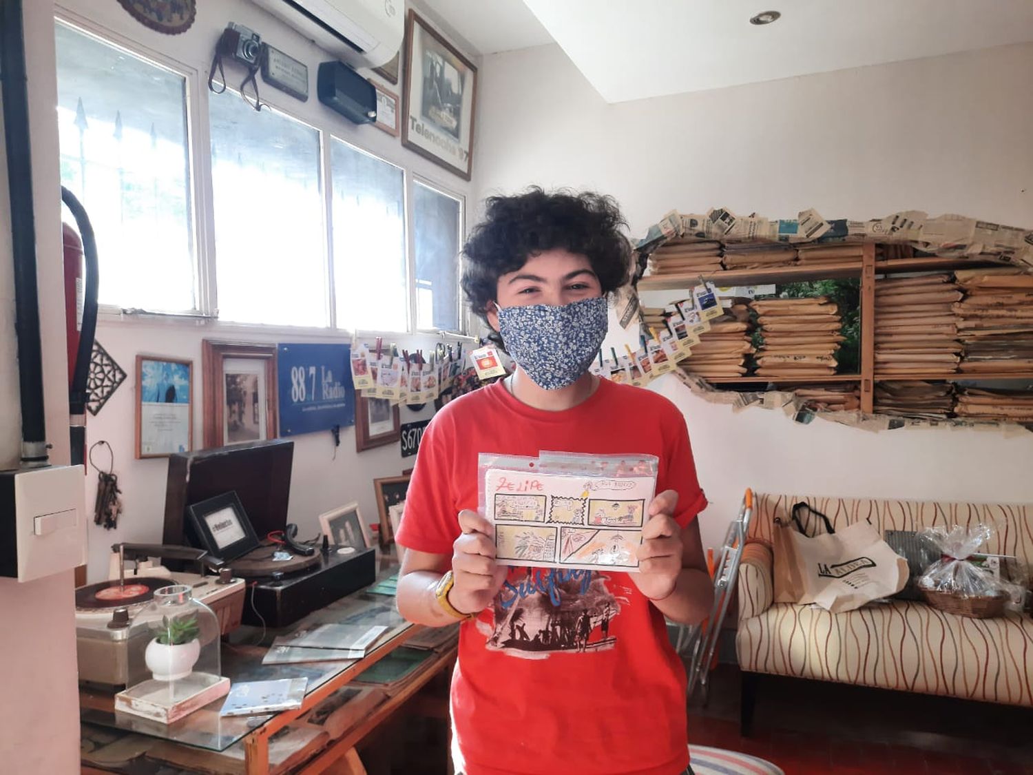Andrés, un joven historietista sampedrino de 12 años