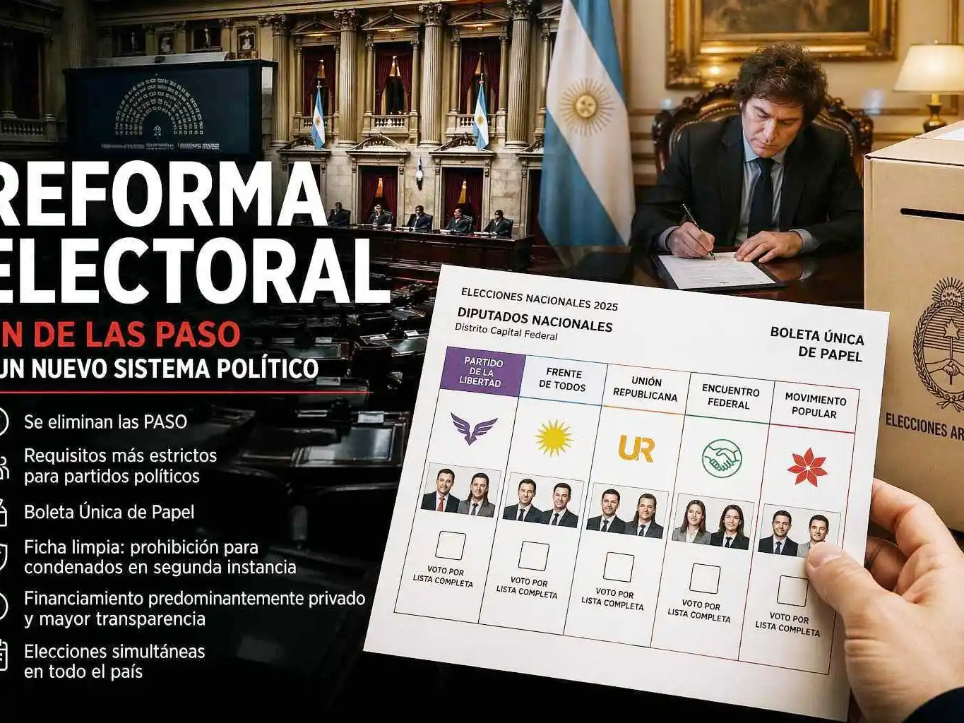 “La reforma electoral libertaria atenta contra 
la democracia y los partidos más pequeños”
