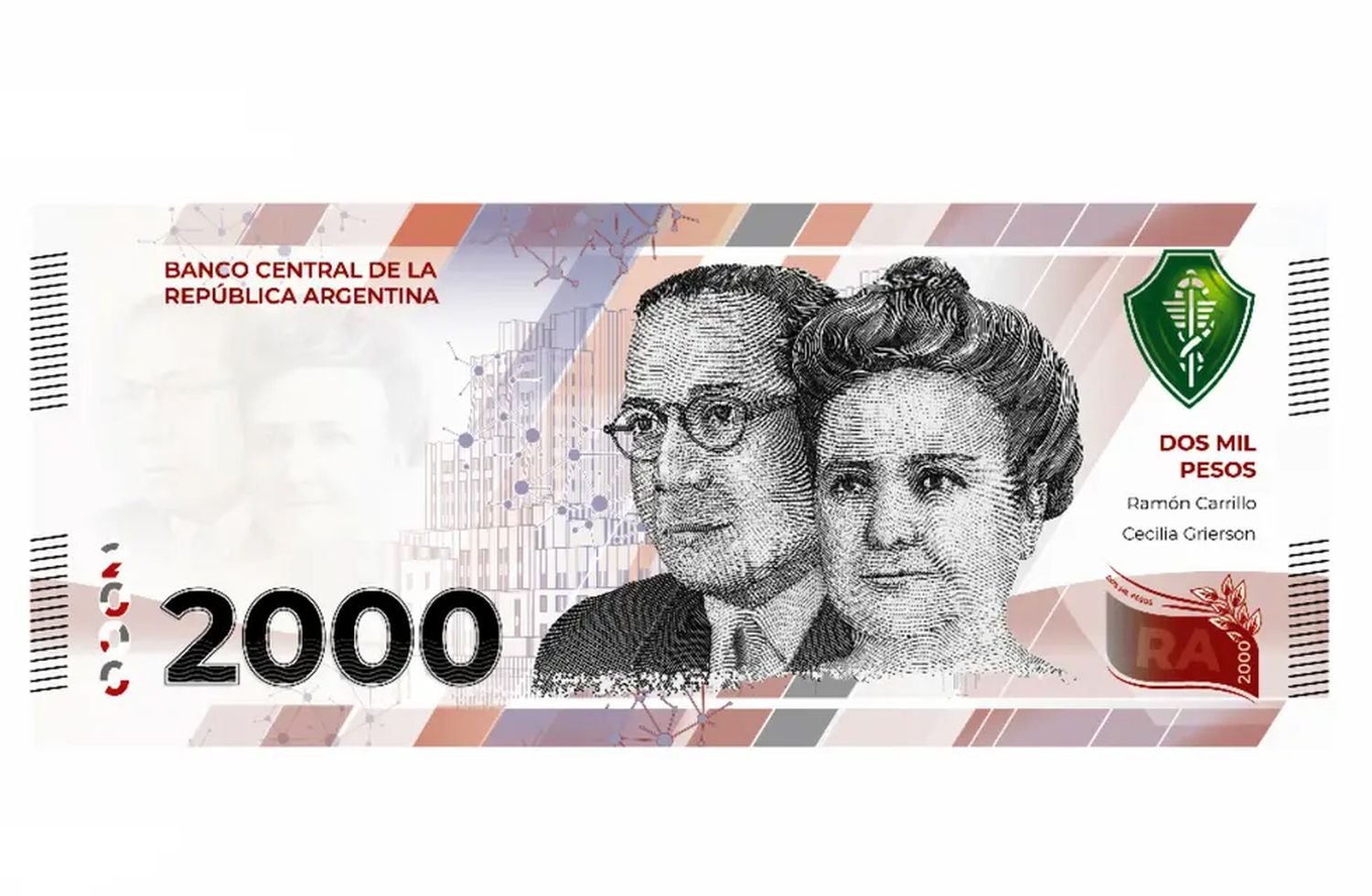 El Banco Central puso en circulación el billete conmemorativo de 2000 pesos de curso legal