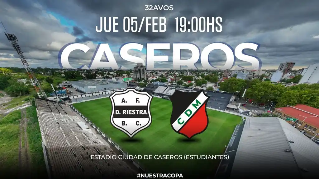 A las 19 se miden Riestra y el Dep.Maipú. Foto:Copa Arg