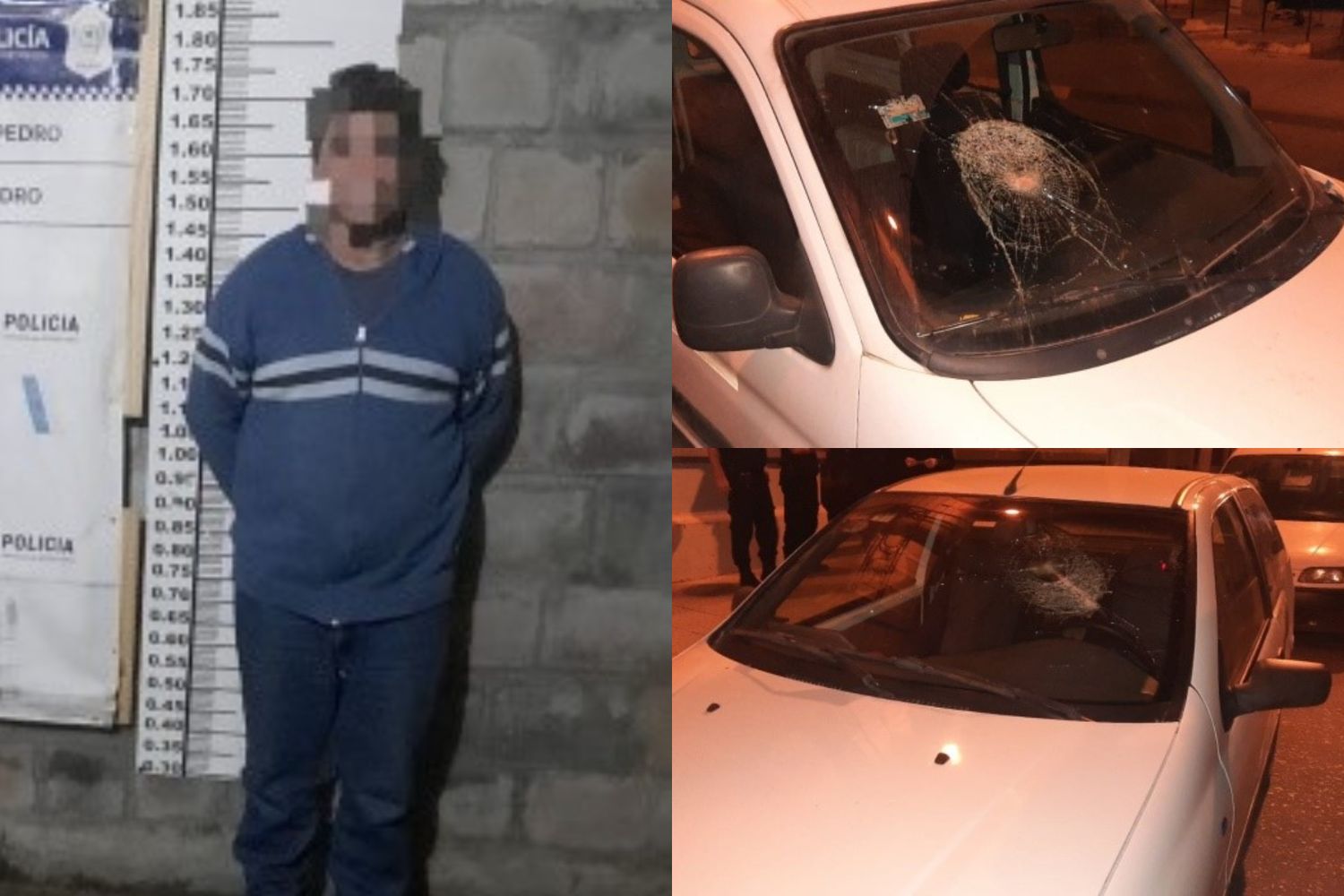 Dos automóviles fueron dañados por el sereno.